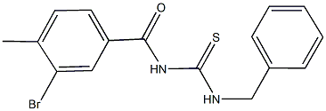 N-benzyl-N'-(3-bromo-4-methylbenzoyl)thiourea 结构式