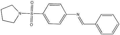 N-benzylidene-N-[4-(1-pyrrolidinylsulfonyl)phenyl]amine 结构式