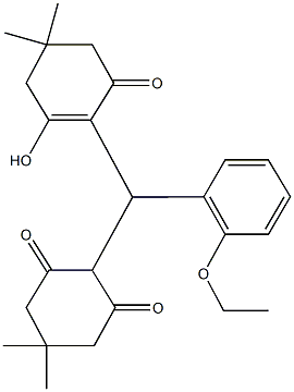 2-[(2-ethoxyphenyl)(2-hydroxy-4,4-dimethyl-6-oxo-1-cyclohexen-1-yl)methyl]-5,5-dimethyl-1,3-cyclohexanedione 结构式