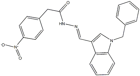 N'-[(1-benzyl-1H-indol-3-yl)methylene]-2-{4-nitrophenyl}acetohydrazide 结构式