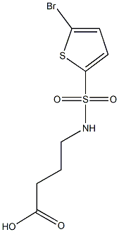 4-{[(5-bromo-2-thienyl)sulfonyl]amino}butanoic acid 结构式