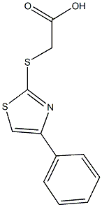 [(4-phenyl-1,3-thiazol-2-yl)sulfanyl]acetic acid 结构式