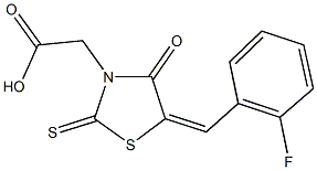 [5-(2-fluorobenzylidene)-4-oxo-2-thioxo-1,3-thiazolidin-3-yl]acetic acid 结构式