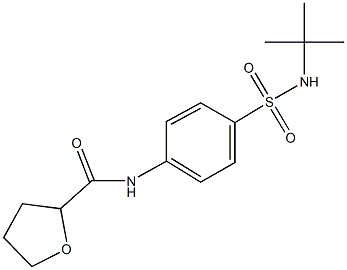 N-{4-[(tert-butylamino)sulfonyl]phenyl}tetrahydro-2-furancarboxamide 结构式