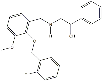 2-({2-[(2-fluorobenzyl)oxy]-3-methoxybenzyl}amino)-1-phenylethanol 结构式