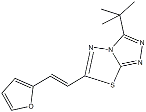 3-tert-butyl-6-[2-(2-furyl)vinyl][1,2,4]triazolo[3,4-b][1,3,4]thiadiazole 结构式
