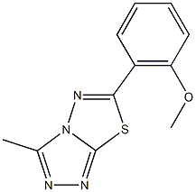 methyl 2-(3-methyl[1,2,4]triazolo[3,4-b][1,3,4]thiadiazol-6-yl)phenyl ether 结构式