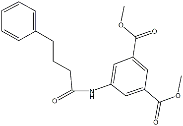 dimethyl 5-[(4-phenylbutanoyl)amino]isophthalate 结构式