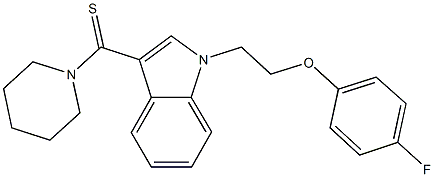 1-[2-(4-fluorophenoxy)ethyl]-3-(1-piperidinylcarbothioyl)-1H-indole 结构式