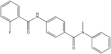 2-fluoro-N-{4-[(methylanilino)carbonyl]phenyl}benzamide 结构式