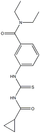 3-({[(cyclopropylcarbonyl)amino]carbothioyl}amino)-N,N-diethylbenzamide 结构式