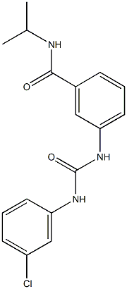 3-{[(3-chloroanilino)carbonyl]amino}-N-isopropylbenzamide 结构式