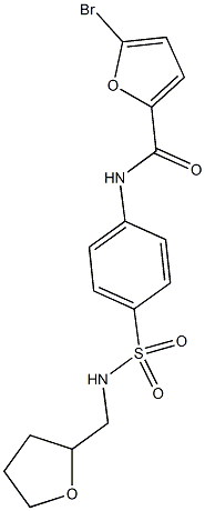 5-bromo-N-(4-{[(tetrahydro-2-furanylmethyl)amino]sulfonyl}phenyl)-2-furamide 结构式