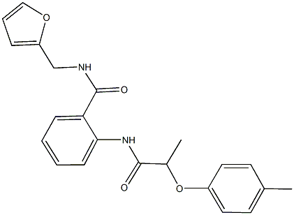 N-(2-furylmethyl)-2-{[2-(4-methylphenoxy)propanoyl]amino}benzamide 结构式