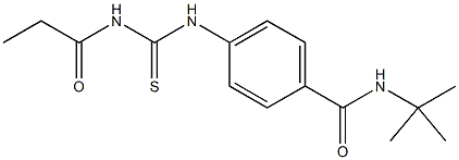 N-(tert-butyl)-4-{[(propionylamino)carbothioyl]amino}benzamide 结构式