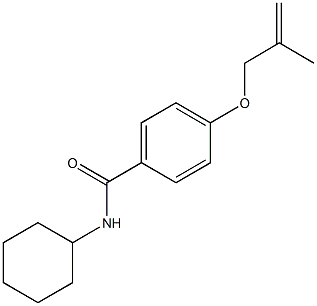 N-cyclohexyl-4-[(2-methyl-2-propenyl)oxy]benzamide 结构式