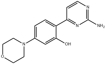 2-(2-氨基嘧啶-4-基)-5-吗啉代酚 结构式