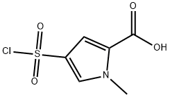4-(氯磺酰基)-1-甲基-1H-吡咯-2-羧酸 结构式