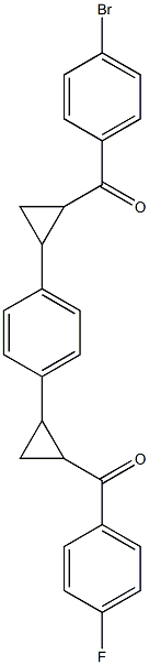 (2-{4-[2-(4-bromobenzoyl)cyclopropyl]phenyl}cyclopropyl)(4-fluorophenyl)methanone 结构式