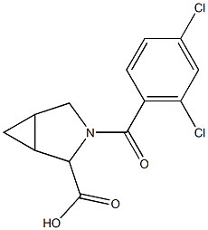 3-(2,4-dichlorobenzoyl)-3-azabicyclo[3.1.0]hexane-2-carboxylic acid 结构式