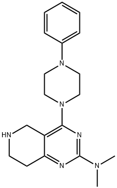 N,N-二甲基-4-(4-苯基哌嗪-1-基)-5,6,7,8-四氢吡啶并[4,3-D]嘧啶-2-胺 结构式