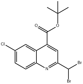 Tert-Butyl 6-Chloro-2-(Dibromomethyl)Quinoline-4-Carboxylate 结构式