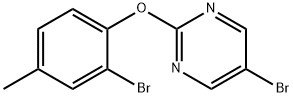 5-溴-2-(2-溴-4-甲基苯氧基)嘧啶 结构式