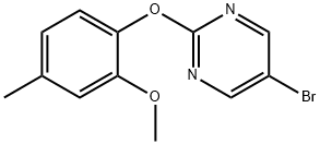 5-溴-2-(2-甲氧基-4-甲基苯氧基)嘧啶 结构式