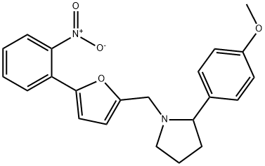 2-(4-methoxyphenyl)-1-{[5-(2-nitrophenyl)furan-2-yl]methylpyrrolidine 结构式