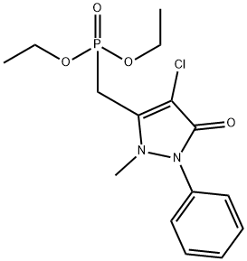 diethyl (4-chloro-2-methyl-5-oxo-1-phenyl-2,5-dihydro-1H-pyrazol-3-yl)methylphosphonate 结构式