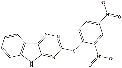 3-[(2,4-dinitrophenyl)sulfanyl]-5H-[1,2,4]triazino[5,6-b]indole 结构式