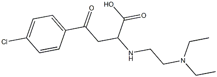 4-(4-chlorophenyl)-2-{[2-(diethylamino)ethyl]amino}-4-oxobutanoic acid 结构式