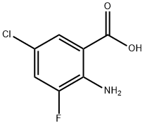 2-氨基-5-氯-3-氟苯甲酸 结构式