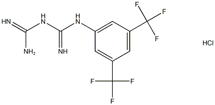 1-[3,5-二-(三氟甲基)苯基]双胍盐酸盐 结构式