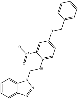 N-(((1H-苯并[D][1,2,3]三唑-1-基)甲基)-4-(苄氧基)-2-硝基苯胺 结构式