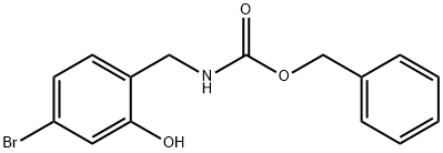 (4-溴-2-羟基苄基)氨基甲酸苄酯 结构式