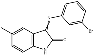 (3Z)-3-[(3-bromophenyl)imino]-5-methyl-2,3-dihydro-1H-indol-2-one 结构式