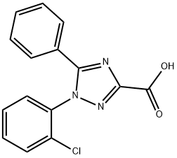 1-(2-氯苯基)-5-苯基-1H-1,2,4-三唑-3-羧酸 结构式