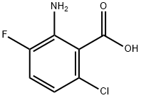 2-氨基-6-氯-3-氟苯甲酸 结构式