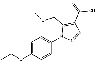 1-(4-ethoxyphenyl)-5-(methoxymethyl)-1H-1,2,3-triazole-4-carboxylic acid 结构式