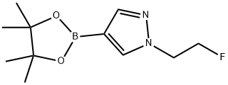 1-(2-氟乙基)-4-吡唑硼酸频哪醇酯 结构式