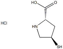 L-Proline,4-mercapto-,hydrochloride(1:1),(4R)- 结构式