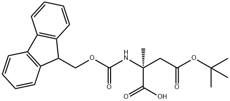 FMOC-Α-甲基-L-天冬氨酸-4-叔丁酯 结构式