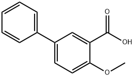 2-甲氧基-5-苯基苯甲酸 结构式