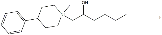 1-(2-hydroxyhexyl)-1-methyl-4-phenylpiperidin-1-ium iodide 结构式