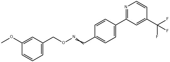 (E)-[(3-methoxyphenyl)methoxy]({4-[4-(trifluoromethyl)pyridin-2-yl]phenyl}methylidene)amine 结构式