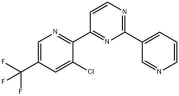 4-[3-chloro-5-(trifluoromethyl)pyridin-2-yl]-2-(pyridin-3-yl)pyrimidine 结构式