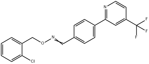 (E)-[(2-chlorophenyl)methoxy]({4-[4-(trifluoromethyl)pyridin-2-yl]phenyl}methylidene)amine 结构式