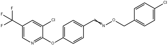 (E)-[(4-{[3-chloro-5-(trifluoromethyl)pyridin-2-yl]oxy}phenyl)methylidene][(4-chlorophenyl)methoxy]amine 结构式