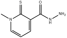 1-甲基-2-硫代-1,2-二氢吡啶-3-甲酰肼 结构式